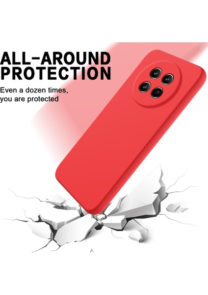 Realme 12 5G/12X 5g Kılıf Sıvı Silikon Düşmeye Dayanıklı Telefon Kılıfı Bilek Kayışı Ile-Kırmızı (Yurt Dışından) modelleri