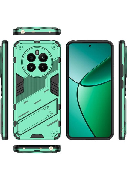 Realme 12 4g/12+5g Kılıf Kickstand Pc+Tpu Koruyucu Sert Telefon Kılıfı-Yeşil (Yurt Dışından) fırsatları