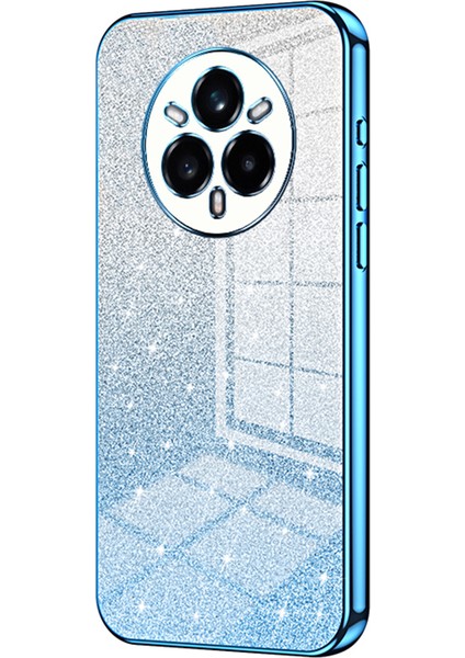 Realme 14 Pro+5g Kılıf Galvanik Degrade Parıltılı Tpu Telefon Kılıfı-Mavi (Yurt Dışından)