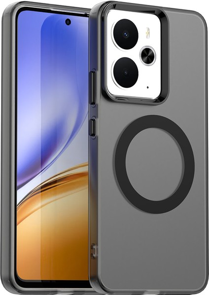 Realme 14 5g Kılıf Magsafe Anti Drop Hibrit Telefon Arka Kapağı ile Uyumlu-Siyah (Yurt Dışından)