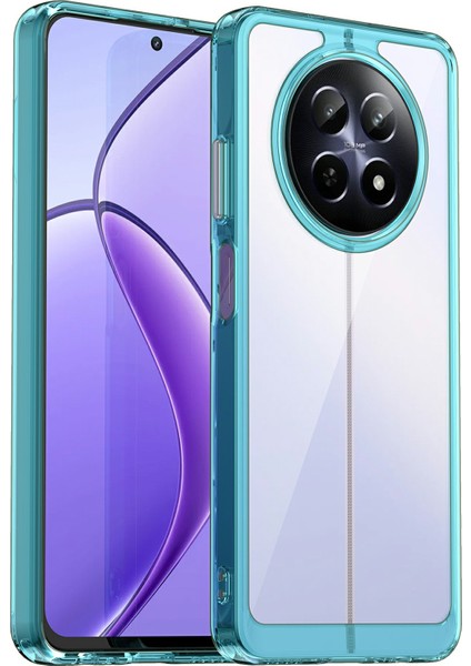 Realme 13 5g/12 5G/12X 5g/narzo N65 5g/narzo 70X 5G/C65 5g Kılıf Tpu+Akrilik Telefon Kılıfı-Şeffaf Mavi (Yurt Dışından)