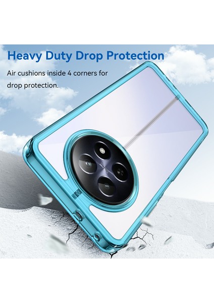 Realme 13 5g/12 5G/12X 5g/narzo N65 5g/narzo 70X 5G/C65 5g Kılıf Tpu+Akrilik Telefon Kılıfı-Şeffaf Mavi (Yurt Dışından) modelleri