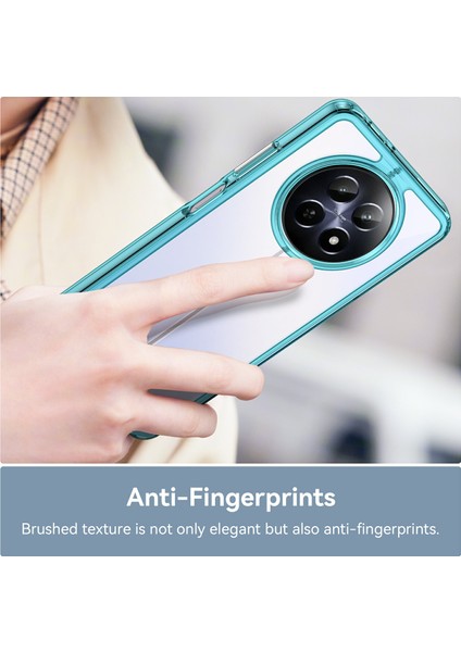 Realme 13 5g/12 5G/12X 5g/narzo N65 5g/narzo 70X 5G/C65 5g Kılıf Tpu+Akrilik Telefon Kılıfı-Şeffaf Mavi (Yurt Dışından) indirimleri