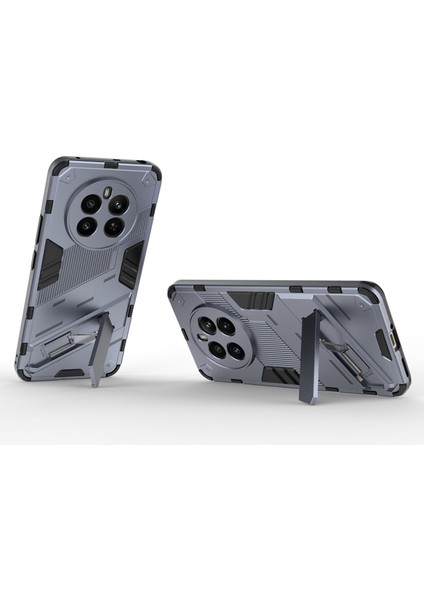 Realme 12 4g/12+5g Kılıf Kickstand Pc+Tpu Koruyucu Sert Telefon Kılıfı-Gri (Yurt Dışından) fiyatları