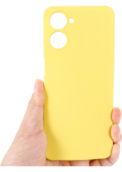 Realme 10 4g Hassas Kesik Telefon Kılıfı Sıvı Silikon Düşmeye Dayanıklı Arka Kapak Kayışlı-Sarı (Yurt Dışından) fırsatları