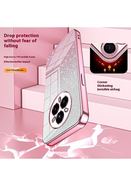 Realme 14 Pro+5g Kılıf Galvanik Degrade Parıltılı Tpu Telefon Kılıfı-Mor (Yurt Dışından)