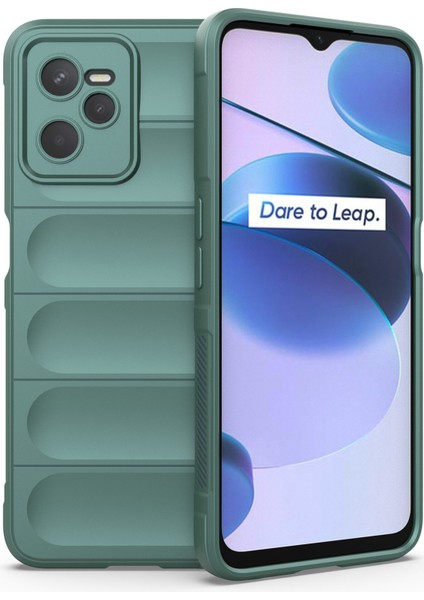 Realme C35 Aşınmaya Dayanıklı Anti-Düşme Yumuşak Tpu Kaymaz Kenar Telefon Kılıfı Sağlam Arka Kılıf-Yeşil (Yurt Dışından)