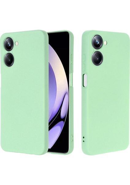 Realme 10 4g Hassas Kesik Telefon Kılıfı Sıvı Silikon Düşmeye Dayanıklı Arka Kapak Kayışlı-Yeşil (Yurt Dışından) fiyatları