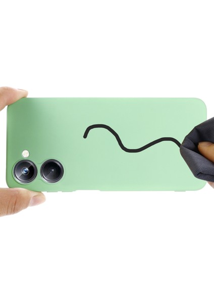 Realme 10 4g Hassas Kesik Telefon Kılıfı Sıvı Silikon Düşmeye Dayanıklı Arka Kapak Kayışlı-Yeşil (Yurt Dışından) indirimleri