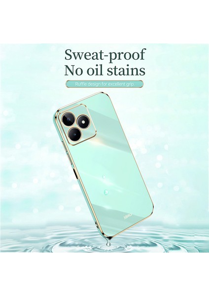 Xınlı Realme C53 (KÜRESEL)/C53 (HINDISTAN)/C51 Için Çizilmez Tpu Telefon Kılıfı, Elektrokaplama Kenar Telefon Kılıfı-Pembe (Yurt Dışından) fiyatları