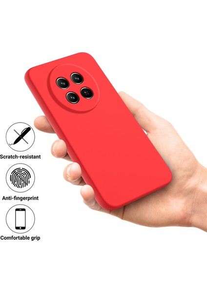 Realme 12 5G/12X 5g Kılıf Sıvı Silikon Düşmeye Dayanıklı Telefon Kılıfı Bilek Kayışı Ile-Kırmızı (Yurt Dışından) indirimleri