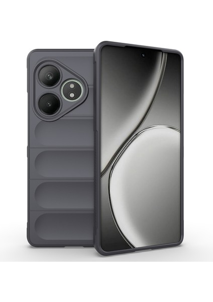 Realme Gt Neo6 Se 5g/gt 6 5g/gt 6t 5g Kılıf Tpu Düşme Korumalı Kabuk Telefon Kılıfı-Koyu Gri (Yurt Dışından)