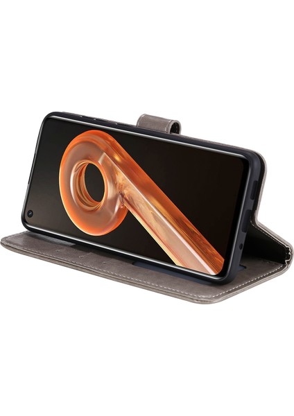 Realme 9i/oppo A36/A76 Baskılı Mandala Çiçek Pu Deri Kılıf Görüntüleme Standı Cüzdan Folio Flip Kılıf Bilek Kayışı Ile-Gri (Yurt Dışından) indirimleri