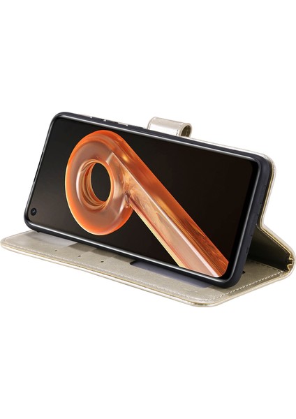 Realme 9i/oppo A36/A76 Baskılı Mandala Çiçek Pu Deri Kılıf Görüntüleme Standı Cüzdan Folio Flip Kılıf Bilek Kayışı Ile-Altın (Yurt Dışından) indirimleri