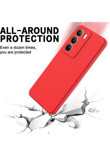 Realme 14X 5g Sıvı Silikon Kılıf Telefon Arka Kapağı El Kayışı Ile-Kırmızı (Yurt Dışından) fırsatları