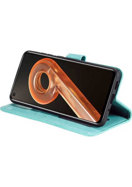 Realme 9i/oppo A36/A76 Baskılı Mandala Çiçek Pu Deri Kılıf Görüntüleme Standı Cüzdan Folio Flip Kılıf Bilek Kayışı Ile-Yeşil (Yurt Dışından) indirimleri