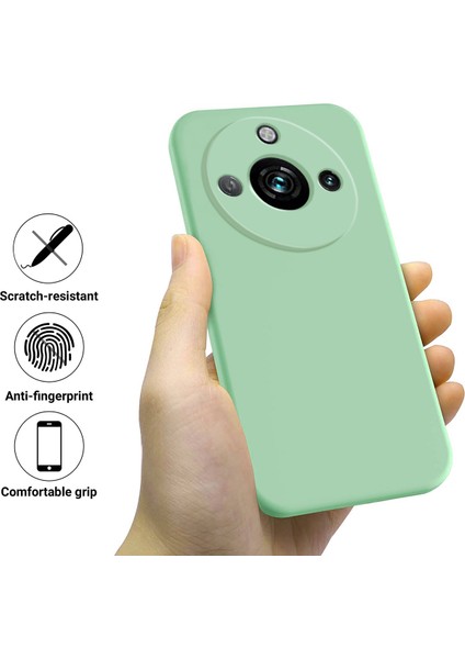 Realme Narzo 60 Pro 5g Telefon Kılıfı Kabuğu Sıvı Silikon + Yumuşak Astar Çizilmez Kapak-Yeşil (Yurt Dışından) modelleri