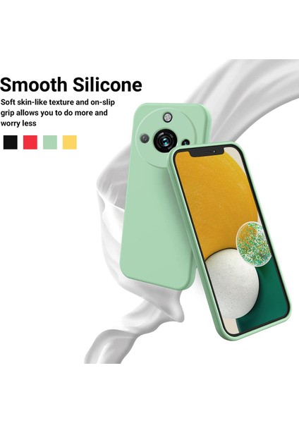 Realme Narzo 60 Pro 5g Telefon Kılıfı Kabuğu Sıvı Silikon + Yumuşak Astar Çizilmez Kapak-Yeşil (Yurt Dışından) fırsatları