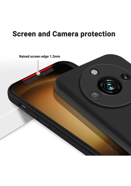 Realme Narzo 60 Pro 5g Telefon Kılıfı Kabuğu Sıvı Silikon + Yumuşak Astar Çizilmez Kapak-Siyah (Yurt Dışından) indirimleri