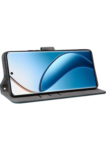Realme 12 Pro 5g/12 Pro+5g Kılıf Rfıd Engelleme Deri Kapaklı Telefon Kılıfı Kayışlı-Yeşil (Yurt Dışından) fırsatları