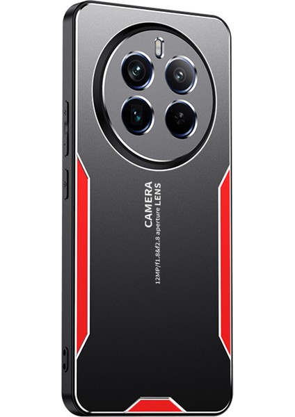 Realme 12 Pro 5g/12 Pro+5g Ince Kılıf Alüminyum Alaşım+Tpu+Pc Telefon Arka Kapağı-Kırmızı (Yurt Dışından)