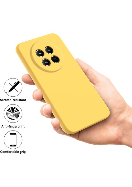 Realme 12 5G/12X 5g Kılıf Sıvı Silikon Düşmeye Dayanıklı Telefon Kılıfı Bilek Kayışı Ile-Sarı (Yurt Dışından) indirimleri