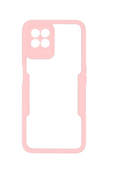 Realme 8i/narzo 50 4g Akrilik+Tpu Hibrit Telefon Kılıfı Pet Ekran Koruyucu 360 Derece Kapsama Telefon Koruyucu-Pembe (Yurt Dışından) modelleri