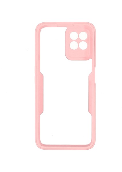 Realme 8i/narzo 50 4g Akrilik+Tpu Hibrit Telefon Kılıfı Pet Ekran Koruyucu 360 Derece Kapsama Telefon Koruyucu-Pembe (Yurt Dışından) fırsatları