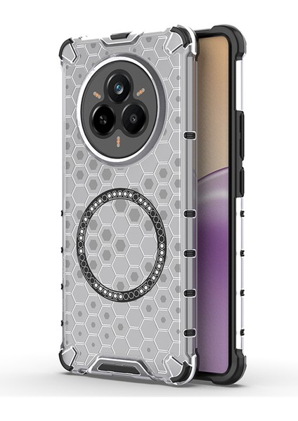 Realme 14 Pro 5g Kılıf Magsafe Honeycomb Tasarım Tpu+Pc Telefon Kılıfı ile Uyumlu-Şeffaf (Yurt Dışından) fiyatları
