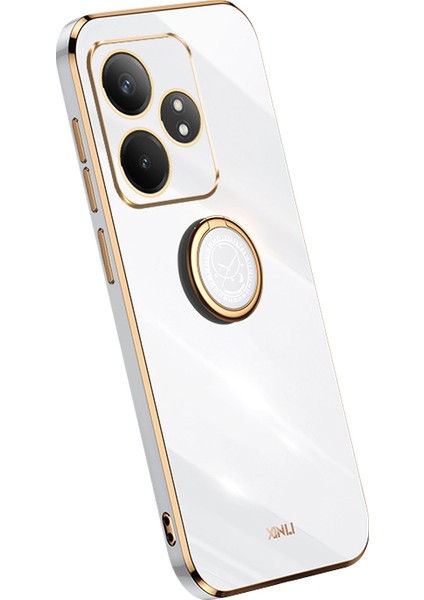 Xınlı Realme Gt Neo6 5g Kılıf Yumuşak Tpu Kickstand Galvanik Telefon Kılıfı-Beyaz (Yurt Dışından)