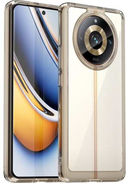 Realme 11 Pro 5g/11 Pro+5g/narzo 60 Pro 5g Tpu+Akrilik Kılıf Cep Telefonu Arka Koruyucu Kapak-Şeffaf Gri (Yurt Dışından)