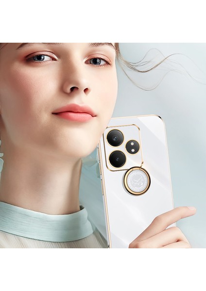 Xınlı Realme Gt Neo6 5g Kılıf Yumuşak Tpu Kickstand Galvanik Telefon Kılıfı-Siyah (Yurt Dışından) fırsatları