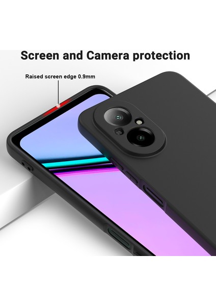 Realme C67 4g Kılıf Sıvı Silikon Fiber Astar Koruyucu Telefon Kılıfı Kayışlı-Siyah (Yurt Dışından) fırsatları