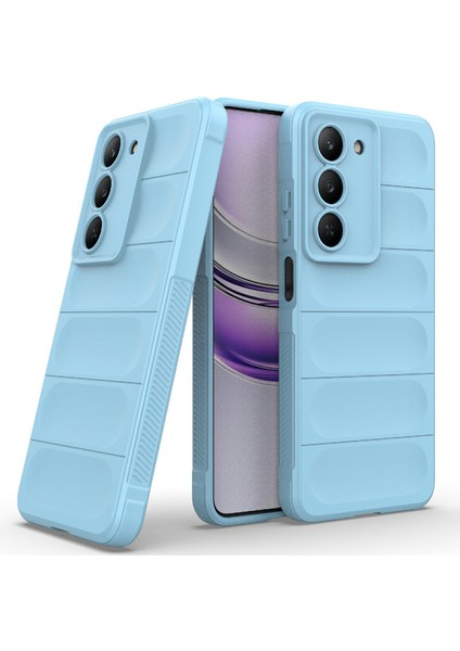 Realme V60 Pro 5G/14X(HINDISTAN)5G Kılıf Düşmeye Karşı Yumuşak Tpu Sağlam Telefon Arka Kapağı-Bebek Mavisi (Yurt Dışından)
