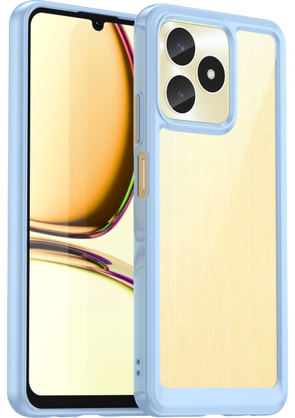 Realme C53(GLOBAL)/C53(HINDISTAN)/C51 Kılıf Düşmeye Dayanıklı Koruma Cep Telefonu Kılıfı-Mavi (Yurt Dışından)