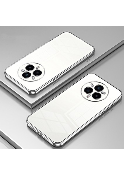 Realme 14 Pro+5g Kılıf Galvanik Çerçeve Yumuşak Tpu Telefon Kılıfı-Gümüş (Yurt Dışından)