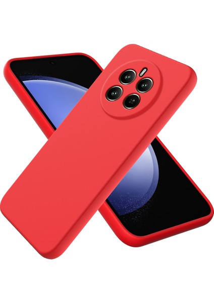 Realme 12 4g/12+5g Cep Telefonu Kılıfı Sıvı Silikon Düşmeye Dayanıklı Arka Kapak Kayışlı-Kırmızı (Yurt Dışından) fiyatları