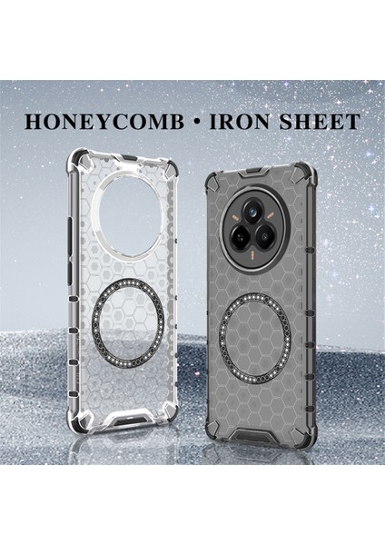 Realme 14 Pro 5g Kılıfı Magsafe Honeycomb Tasarım Tpu+Pc Telefon Kılıfı-Kırmızı ile Uyumlu (Yurt Dışından) fiyatları