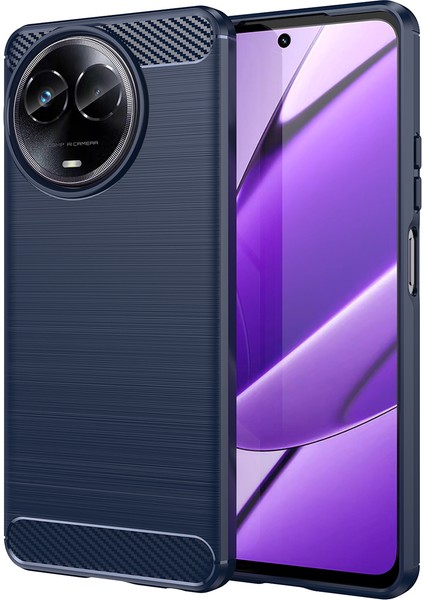 Realme 11 5G(GLOBAL)/11X 5g/narzo 60X 5g Telefon Kılıfı Fırçalanmış Yumuşak Tpu Arka Kapak-Mavi (Yurt Dışından)