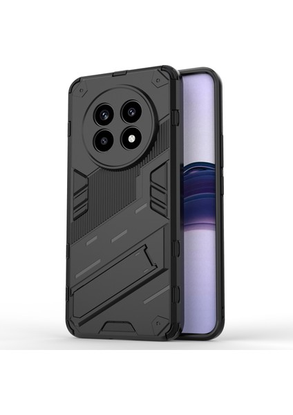 Realme 13 Pro 5g(Global)/13 Pro+5g(Global)Kılıf Pc+Tpu Darbeye Dayanıklı Telefon Kılıfı Kickstand Ile-Siyah (Yurt Dışından)