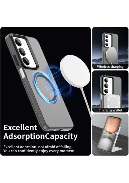 Realme C75 Kılıfı Magsafe Anti Drop Hibrit Telefon Arka Kapağı ile Uyumlu-Siyah (Yurt Dışından) fırsatları