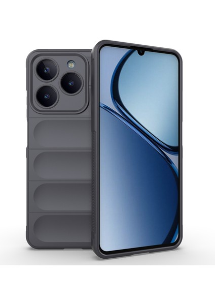 Realme C63 4G/C61 4g/narzo N63 4g Kılıf Yumuşak Tpu Düşmeye Dayanıklı Telefon Kılıfı-Koyu Gri (Yurt Dışından)