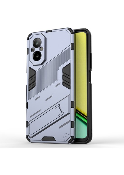Realme C67 4g Kickstand Kılıf Tpu+Pc Koruyucu Telefon Kılıfı-Koyu Mavi (Yurt Dışından)