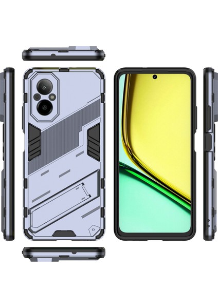 Realme C67 4g Kickstand Kılıf Tpu+Pc Koruyucu Telefon Kılıfı-Koyu Mavi (Yurt Dışından) indirimleri