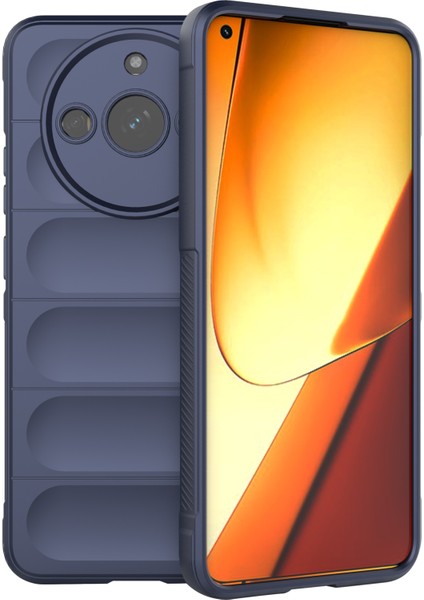 Realme 11 5g Için Anti-Düşme Telefon Kılıfı (Çin) Sağlam Tpu Düşmeye Dayanıklı Arka Kapak-Koyu Mavi (Yurt Dışından)