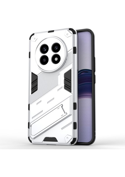 Realme 13 Pro 5g(Global)/13 Pro+5g(Global)Kılıf Pc+Tpu Darbeye Dayanıklı Telefon Kılıfı Kickstand Ile-Beyaz (Yurt Dışından)