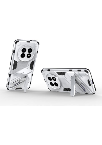 Realme 13 Pro 5g(Global)/13 Pro+5g(Global)Kılıf Pc+Tpu Darbeye Dayanıklı Telefon Kılıfı Kickstand Ile-Beyaz (Yurt Dışından)