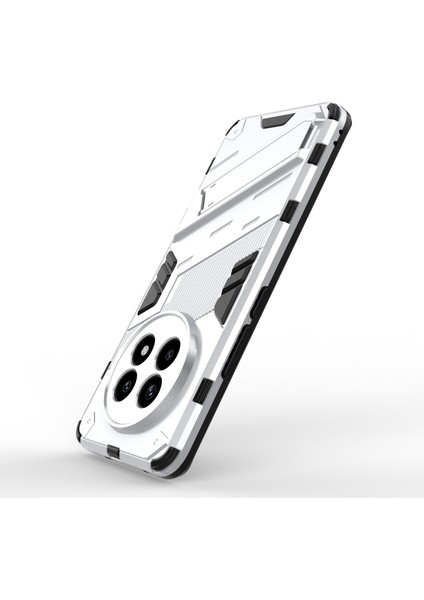 Realme 13 Pro 5g(Global)/13 Pro+5g(Global)Kılıf Pc+Tpu Darbeye Dayanıklı Telefon Kılıfı Kickstand Ile-Beyaz (Yurt Dışından)