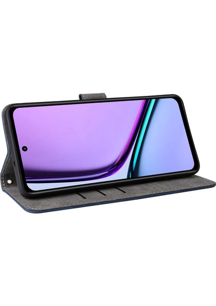 Realme C67 4g/12 Lite 4g Kılıf Cüzdan Standı Rfıd Engelleme Pu Deri Telefon Kılıfı-Mavi (Yurt Dışından) fırsatları