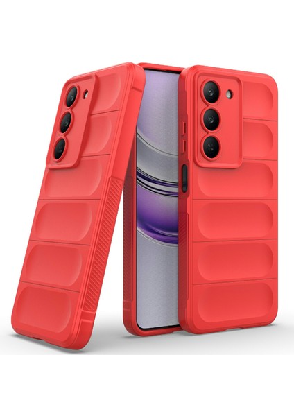 Realme V60 Pro 5G/14X(HINDISTAN)5G Kılıf Düşmeye Karşı Yumuşak Tpu Sağlam Telefon Arka Kapağı-Kırmızı (Yurt Dışından) fiyatları